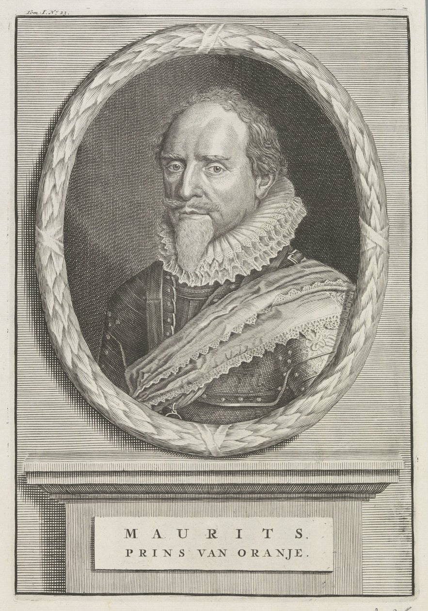Maurits, Orange hercegének portréja alkotó: Anonymous