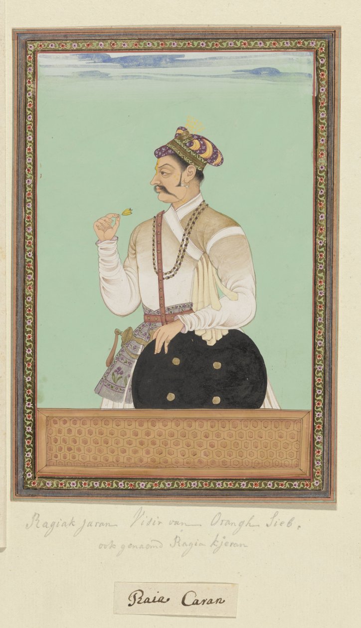 Raja Karan portréja, aki Aurangzeb vezíre volt alkotó: Anonymous