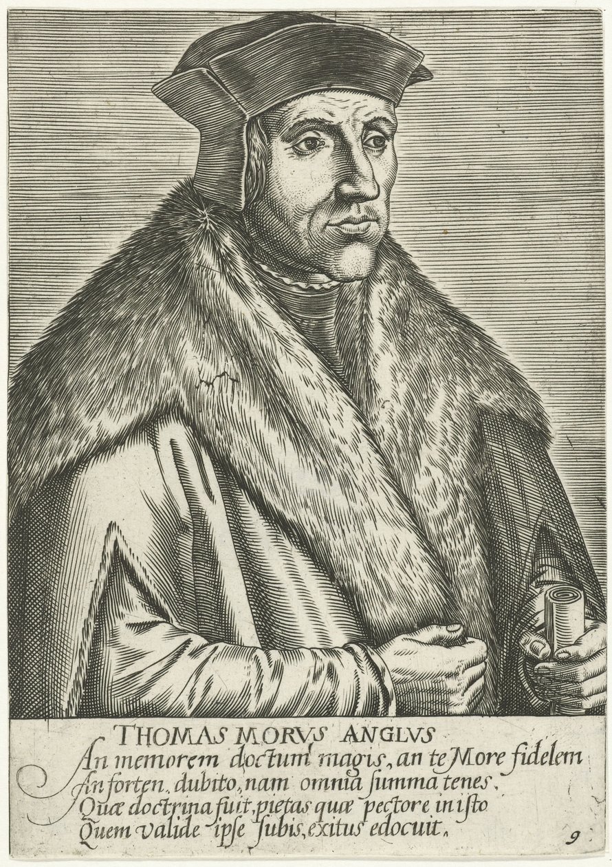 Thomas More portréja Thomas Morvs Anglvs (cím a tárgyon) alkotó: Anonymous