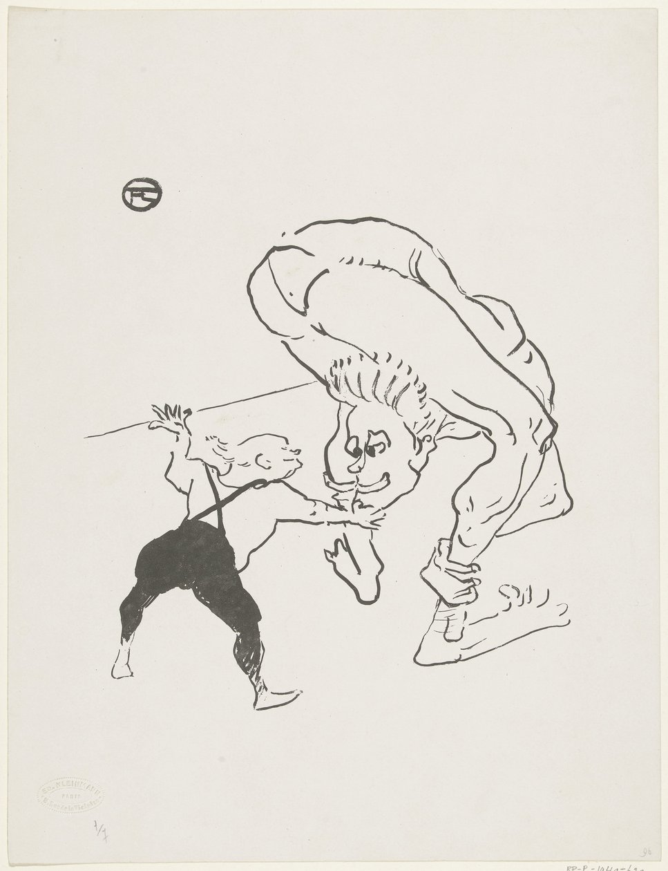 Marco testvérek portréja a Cabaret Folies-Bergère-ben Aux Folies-Bergère Brothers Marco Jelenet a Cirque alkotó: Anonymous