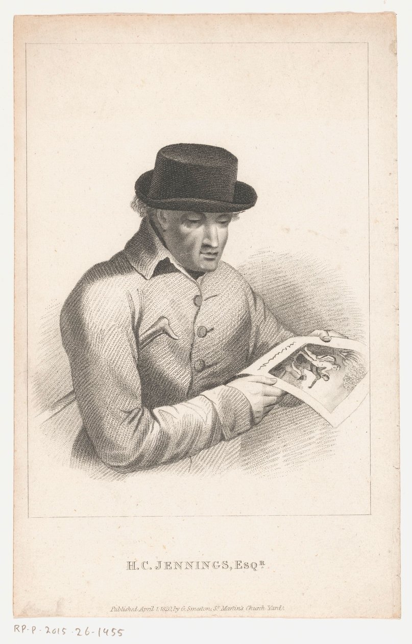 Henry Constantine Jennings gyűjtő portréja H.C. Jennings, Esq.r (cím az objektumon) alkotó: Anonymous