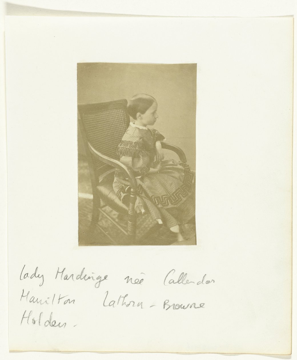 Egy lány portréja, akit Lady Hardinge néven hívnak Callender Hamilton Lathorn-Browne Holden alkotó: Anonymous