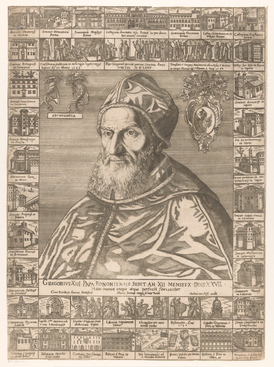 Portret van paus Gregorius XIII alkotó: Anonymous