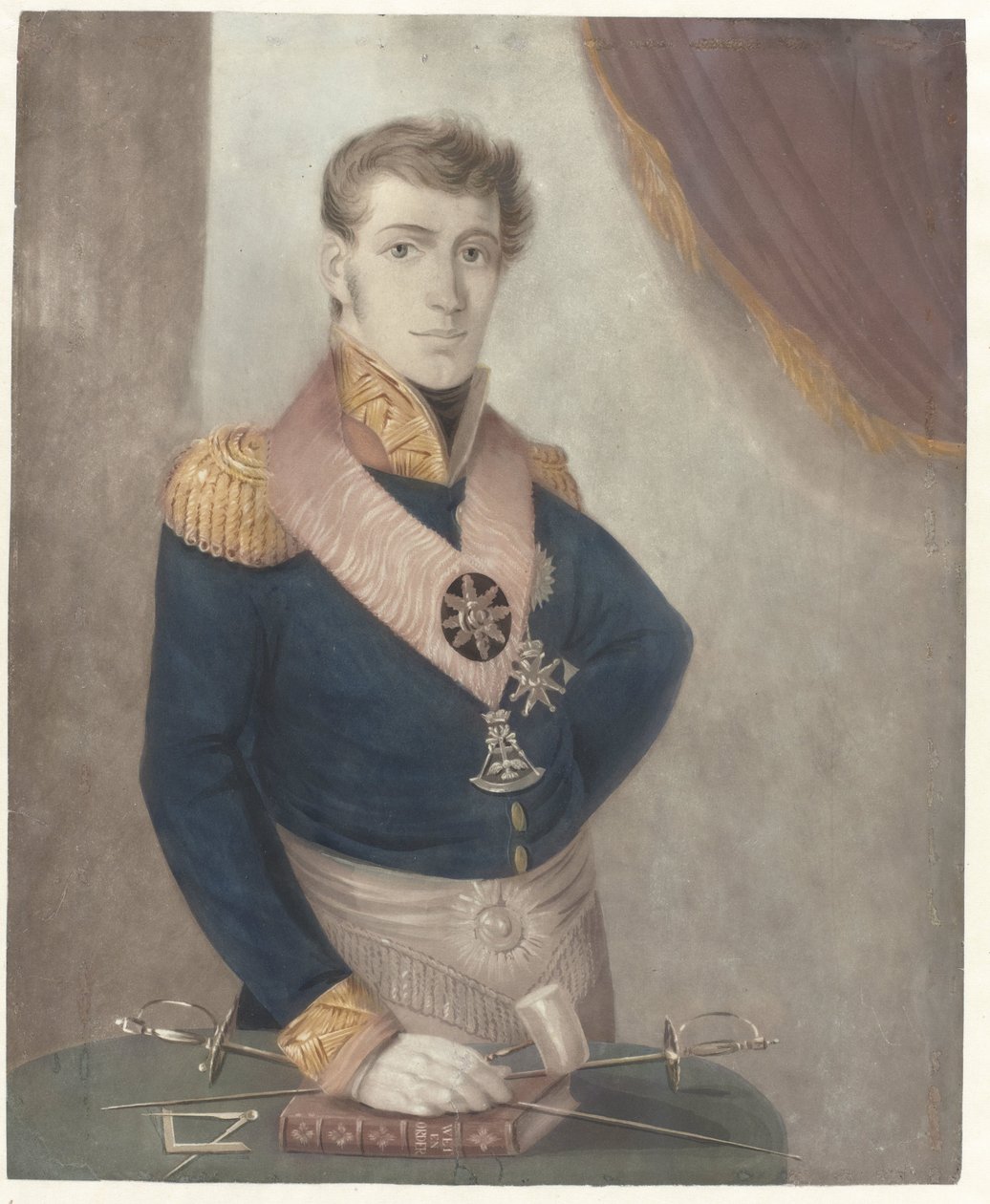 Frigyes holland herceg, mint a szabadkőművesek nagymestere, 1817 alkotó: Anonymous