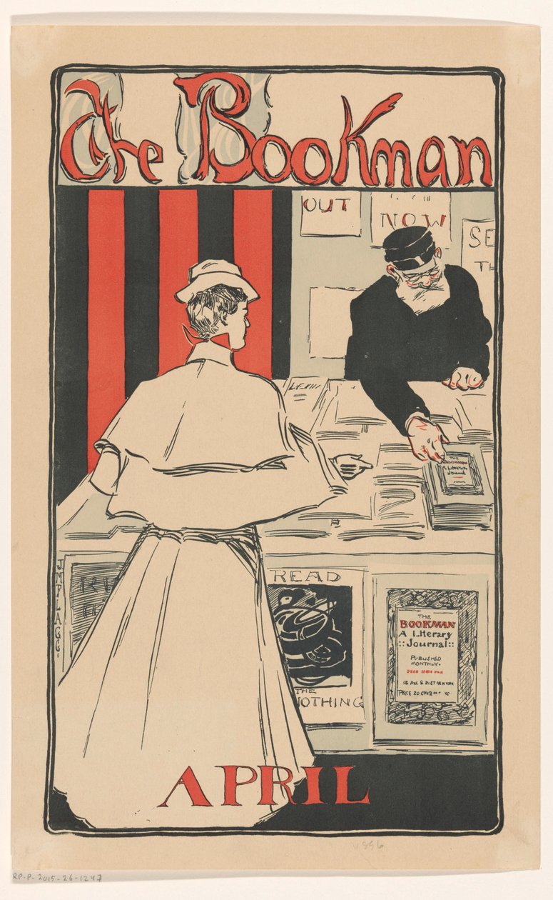A The Bookman magazin 1896. áprilisi számának reklámja alkotó: Anonymous