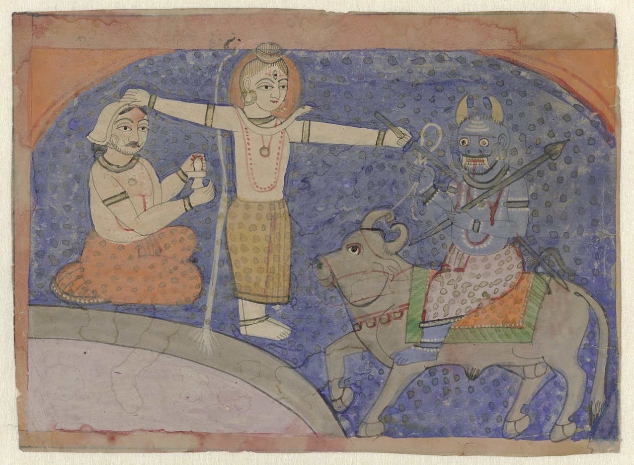 Shiva megöli Yamát háromágújával alkotó: Anonymous