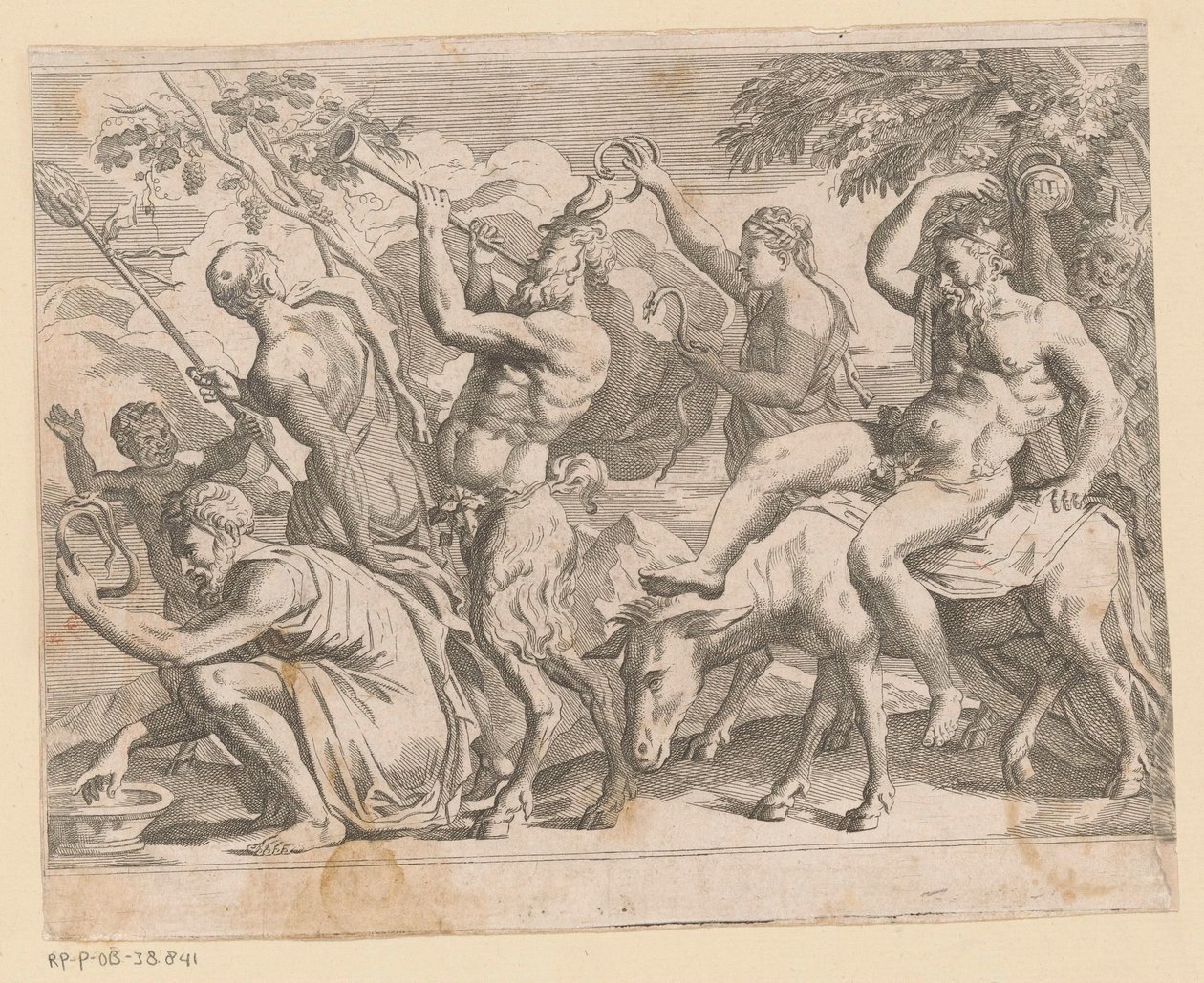 Silenus met saters en maenaden alkotó: Anonymous