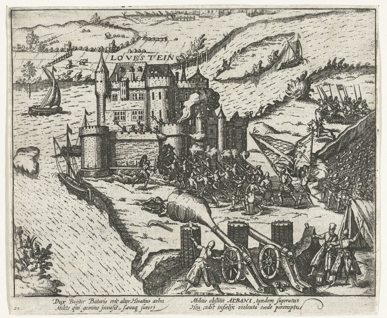 Loevestein kastélyát Herman de Ruiter foglalta el, 1570 alkotó: Anonymous
