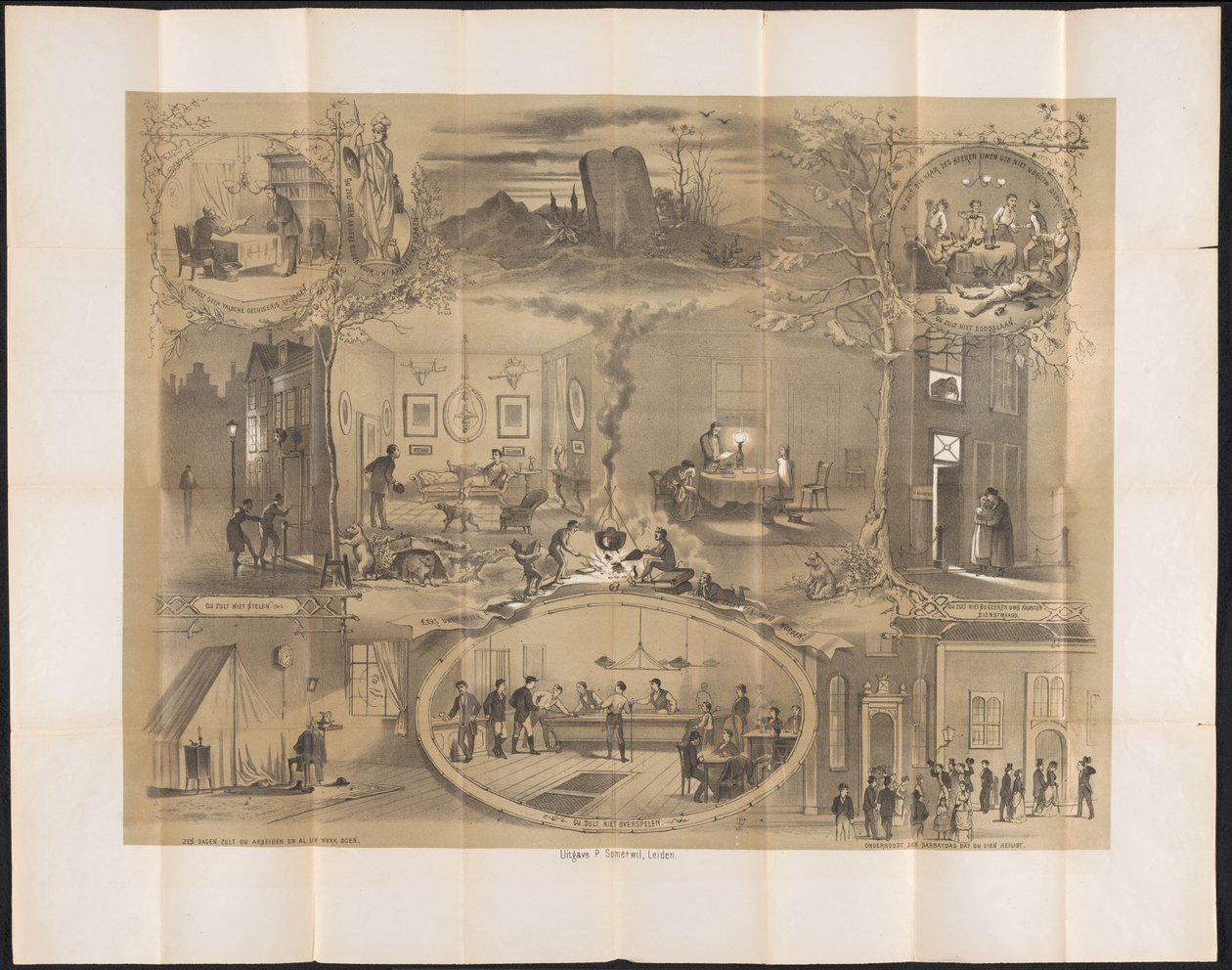 Rajzfilm Leideni diákalmanachban, 1873 alkotó: Anonymous