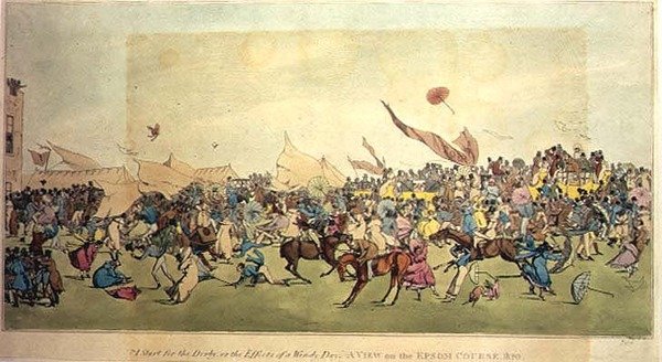 Start for Epsom avagy a szeles nap hatásai, 1820 alkotó: Anonymous