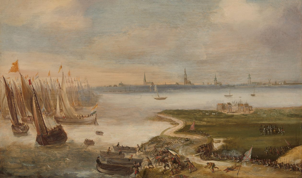A holland vereség a Blokkersdijknél, Antwerpen közelében, 1605 alkotó: Anonymous
