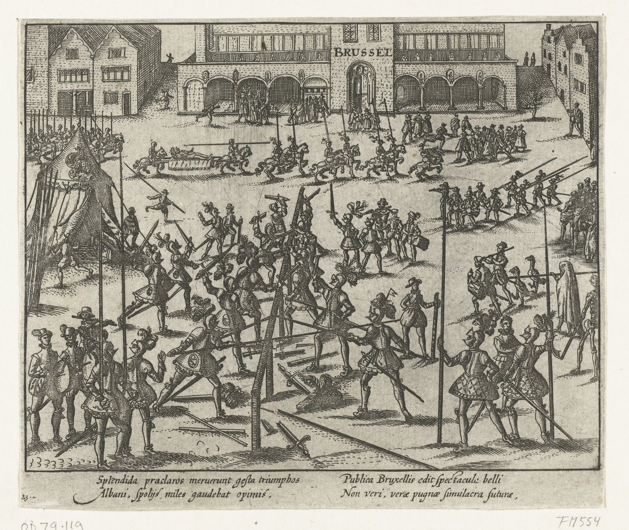 Verseny a brüsszeli Grand Place-en, 1569 alkotó: Anonymous