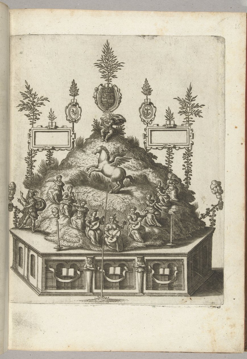 Jelenet Apollónnal a Parnassuson, 1594 alkotó: Anonymous