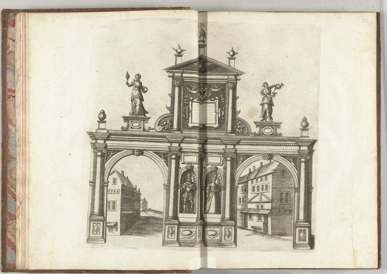 Jelenet I. Maximilian császárral és Burgundi Máriával, 1594 alkotó: Anonymous