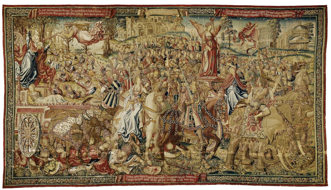 A hírnév győzelme a halál felett Petrarch diadalai (sorozat címe) alkotó: Anonymous