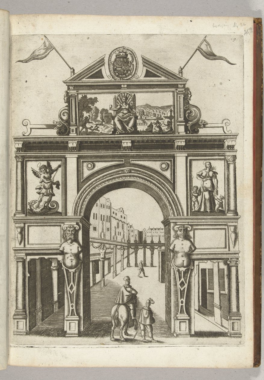Diadalkapu a városlánnyal, 1594 alkotó: Anonymous