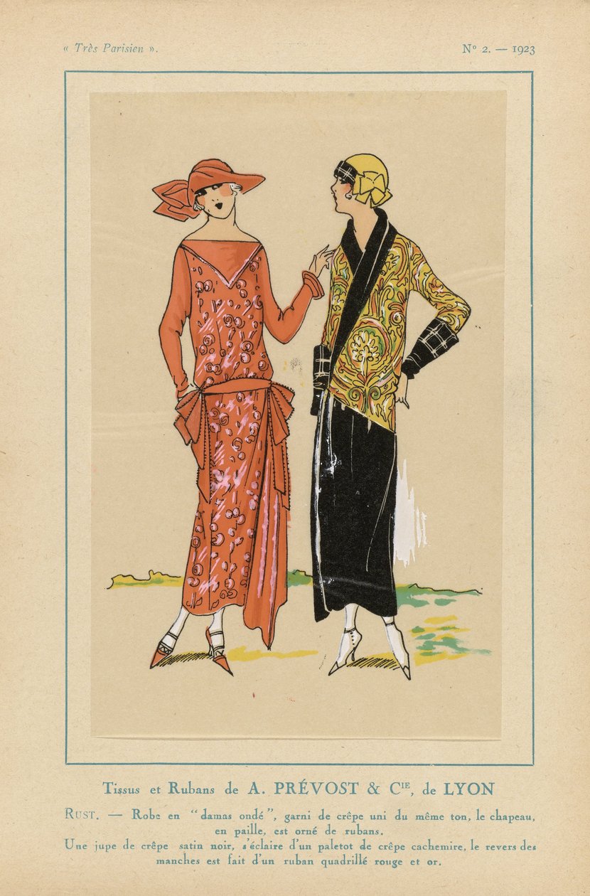Nagyon párizsi, 1923, 2. sz.: A. PRÉVOST & CIE szövetei és szalagjai ... alkotó: Anonymous