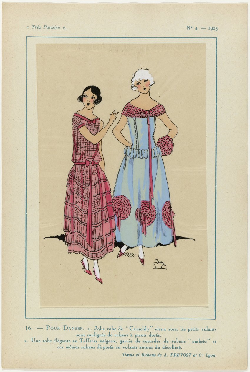 Nagyon párizsi, 1923, 4. sz.: 16. - TÁNCHOZ. 1. Pretty Crisseldy ruha... alkotó: Anonymous