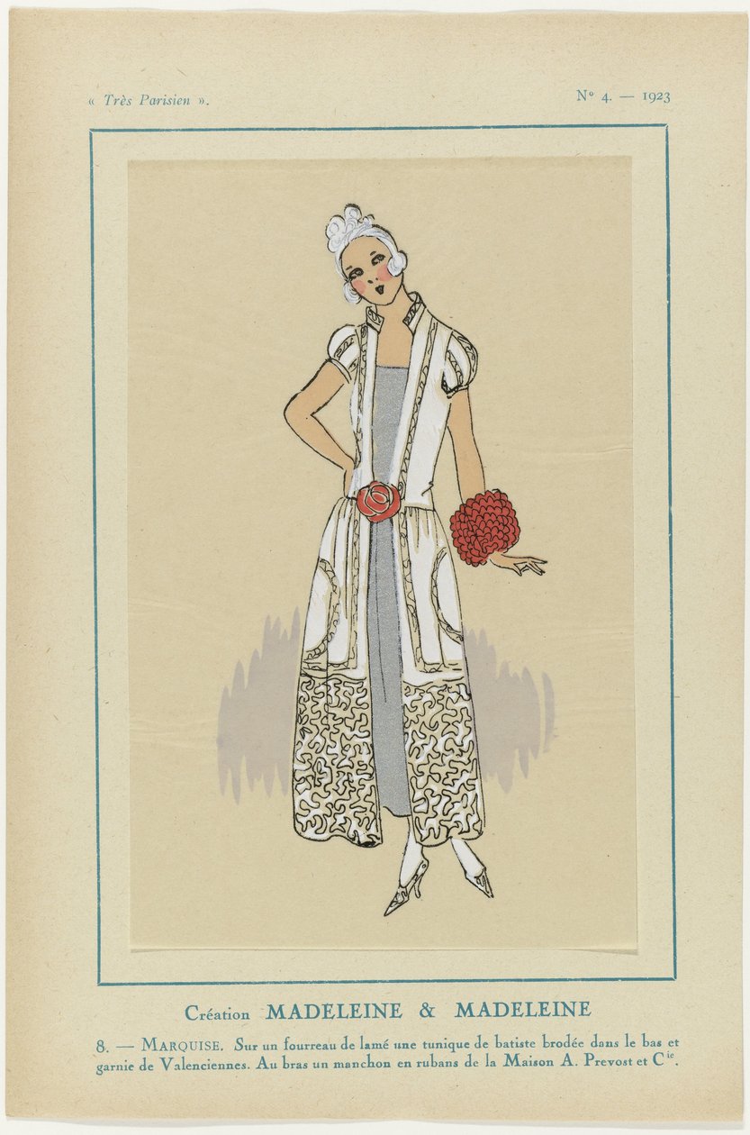 Nagyon párizsi, 1923, 4. sz.: 8. - MARQUISE. Egy hüvelyen... alkotó: Anonymous