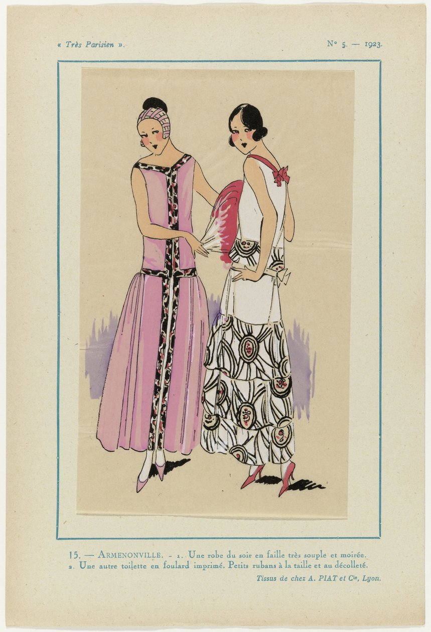 Nagyon párizsi, 1923, 5. sz.: 15.- ARMENONVILLE. - 1. Egy estélyi ruha... alkotó: Anonymous