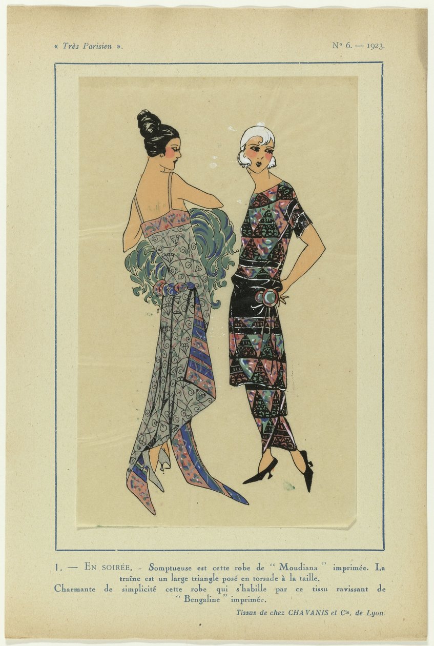 Nagyon párizsi, 1923, 6. sz.: 1 - ESTE. - Pazar ez a ruha... alkotó: Anonymous