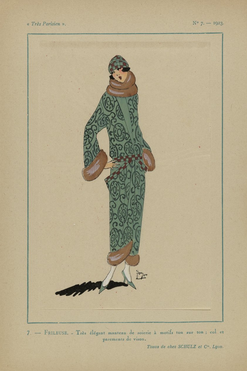 Nagyon párizsi, 1923, 7. sz.: 7. - FRILEUSE. - Nagyon elegáns kabát... alkotó: Anonymous