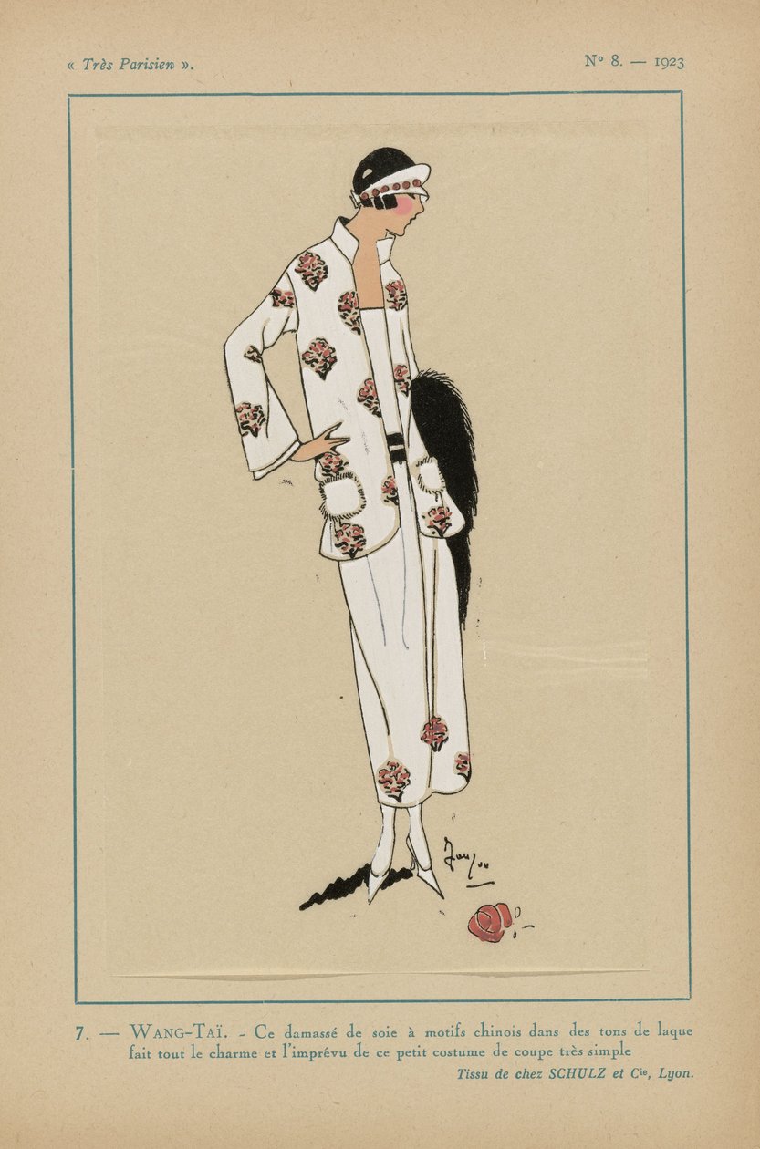 Nagyon párizsi, 1923, 8. sz.: 7.- WANG-TAÏ. - Ez a selyem damaszt... alkotó: Anonymous