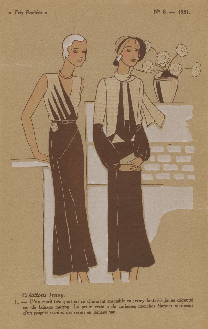 Nagyon párizsi, 1931, 6. sz.: Alkotások Jenny. / 1. - Nagyon sportos lelkülettel.... alkotó: Anonymous