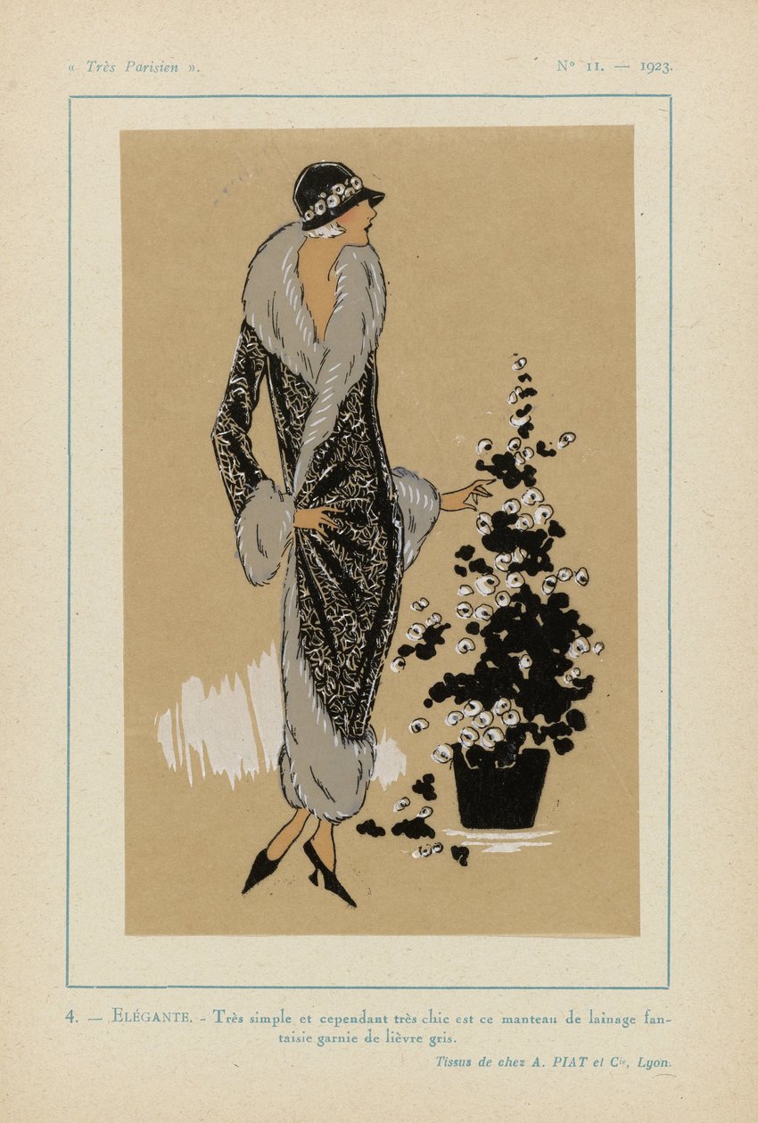 Nagyon párizsi. Divat, elegáns, elegancia Nagyon párizsi, 1923, 11. sz.: 4. - ELEGÁNS. - Nagyon egyszerű és mégis nagyon elegáns... alkotó: Anonymous