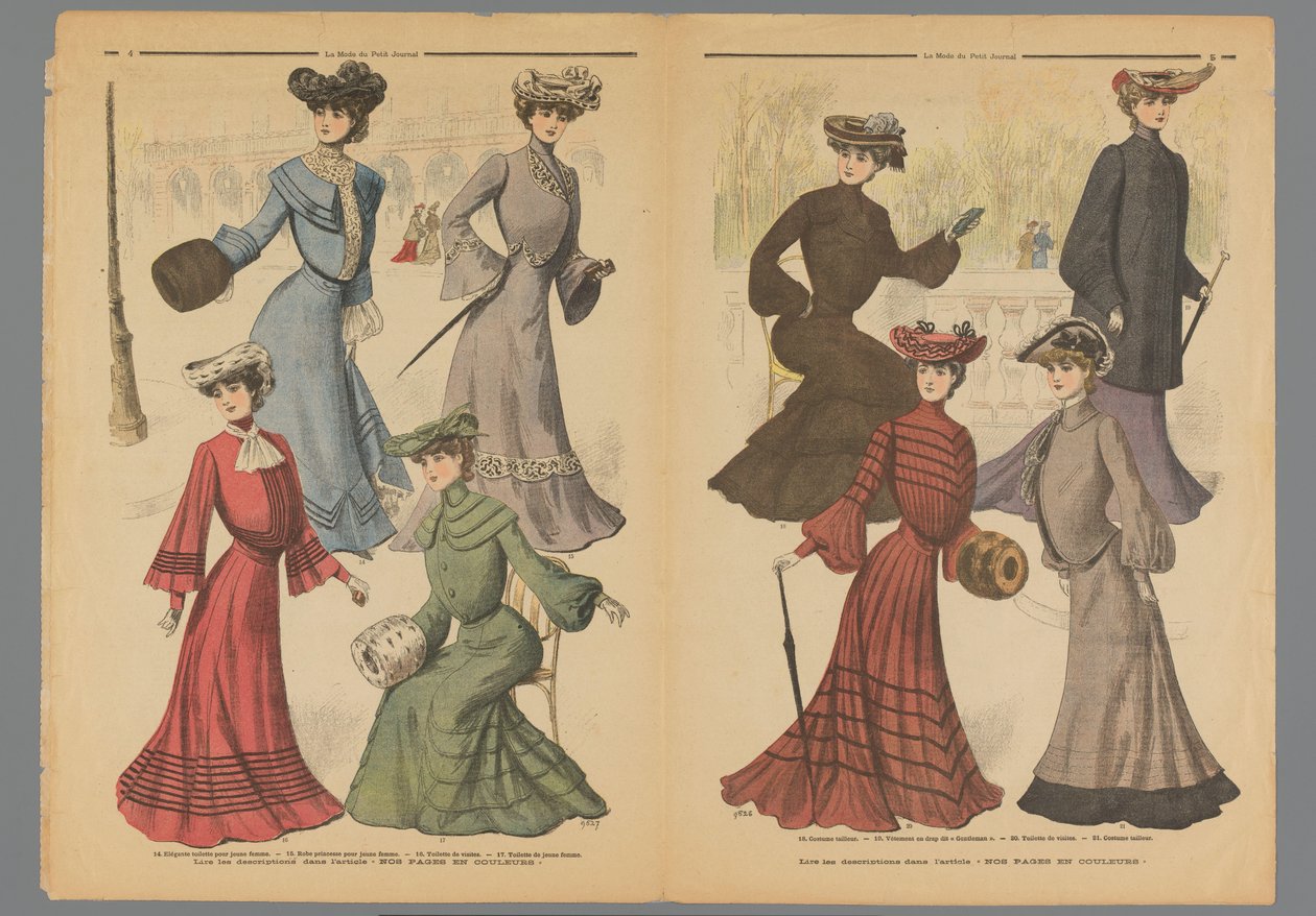 Két oldal a La Mode du Petit Journalból, 1902. november 10 alkotó: Anonymous