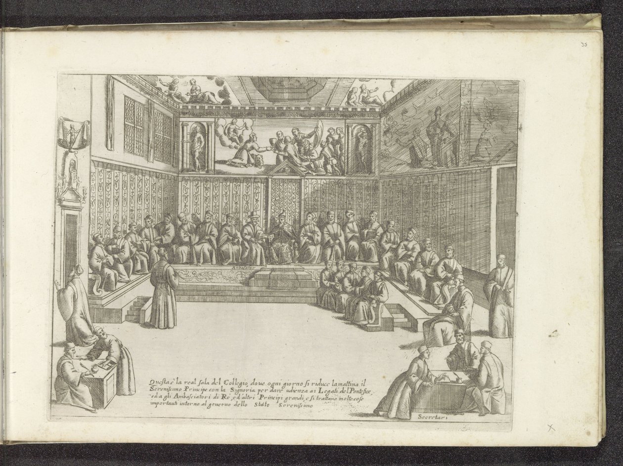 Vergadering in de Sala del Collegio Scènes uit het Venetiaanse Leven (sorozat címe) Habiti d