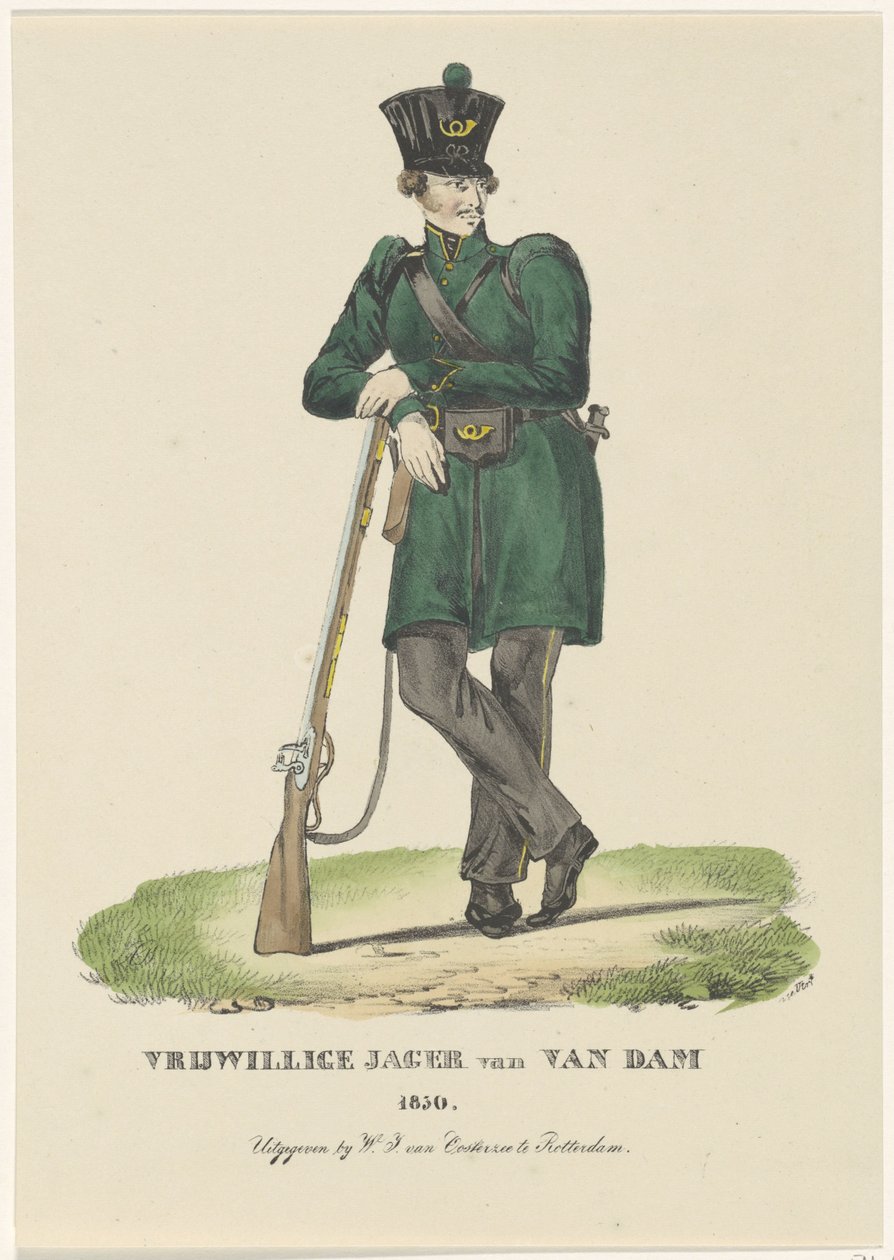 Van Dam önkéntes vadásza, 1830 A Van Dam önkéntes vadásza 1830 (cím az objektumon) alkotó: Anonymous