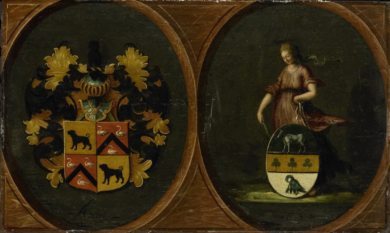 Címer Pieter Courten és Hortensia del Prado házaspár címerével, 1625 alkotó: Anonymous