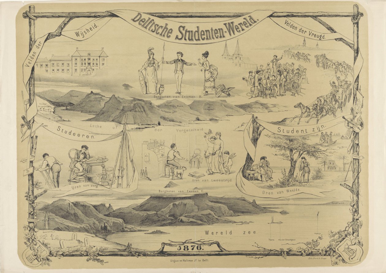 A delfti diák világa, 1876 Delft Student World (cím az objektumon) alkotó: Anonymous