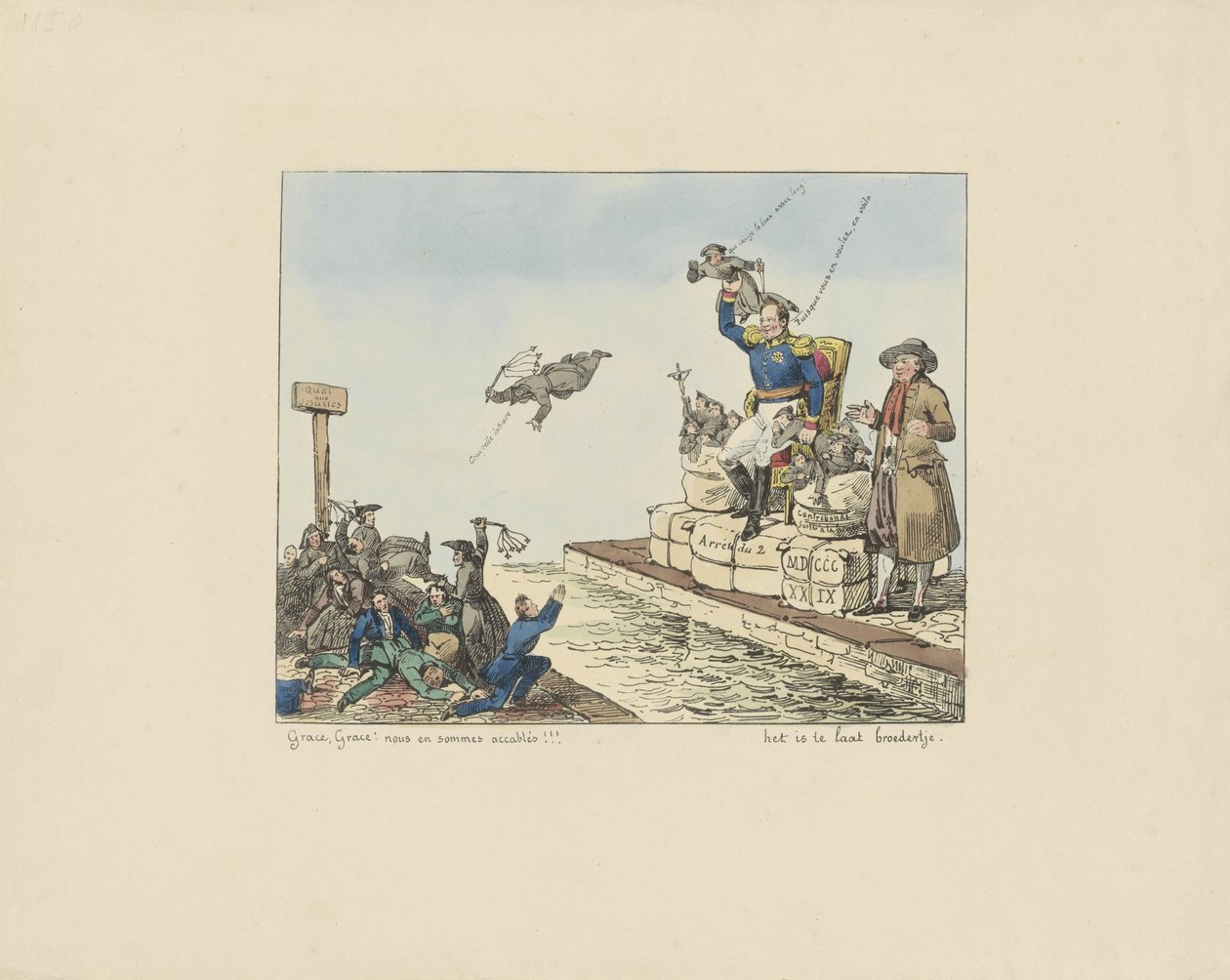 I. Vilmos kidobja a jezsuitákat az országból, 1829 Grace, Grace! nous és néha accable!!! már késő testvér (cím a tárgyon) alkotó: Anonymous