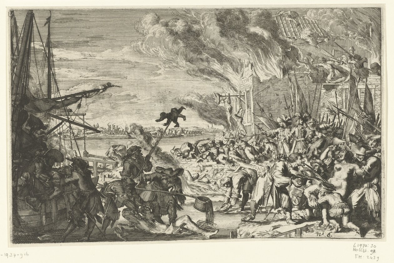 Atrocitások egy vízparti faluban, 1672 alkotó: Anonymous