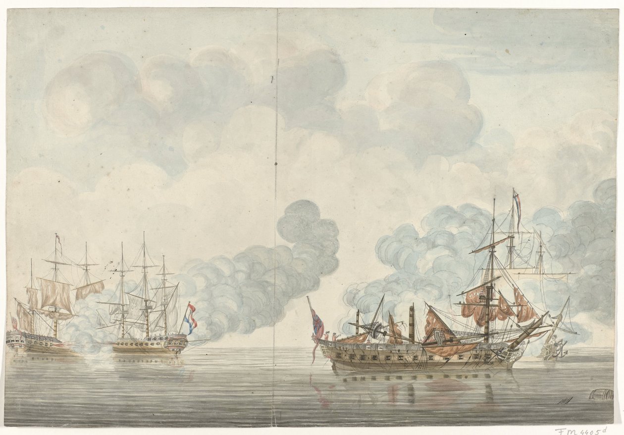 A cadizi tengeri csata, 1781 alkotó: Anonymous