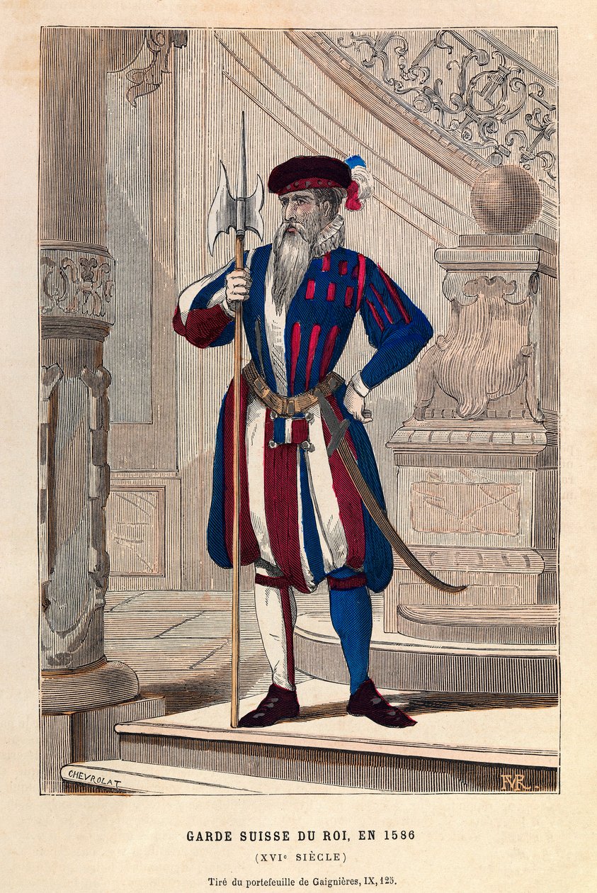 A király svájci gárdája 1586-ban (III. Henrik) – a Király Svájci Gárdájának tagja alkotó: Anonymous Anonymous