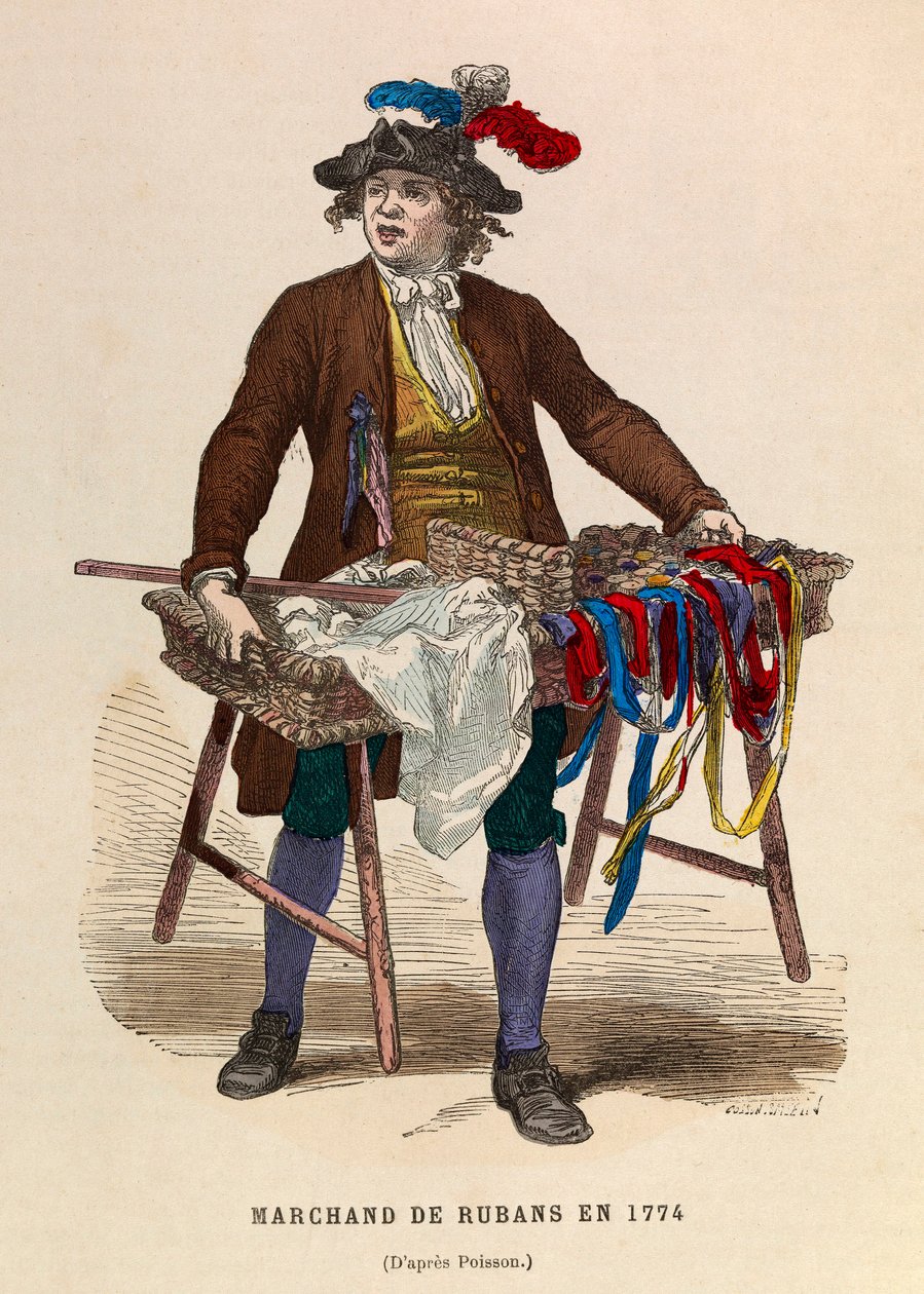 Egy szalagkereskedő 1774-ben / Szalagkereskedő 1774-ben - magángyűjtemény alkotó: Anonymous Anonymous