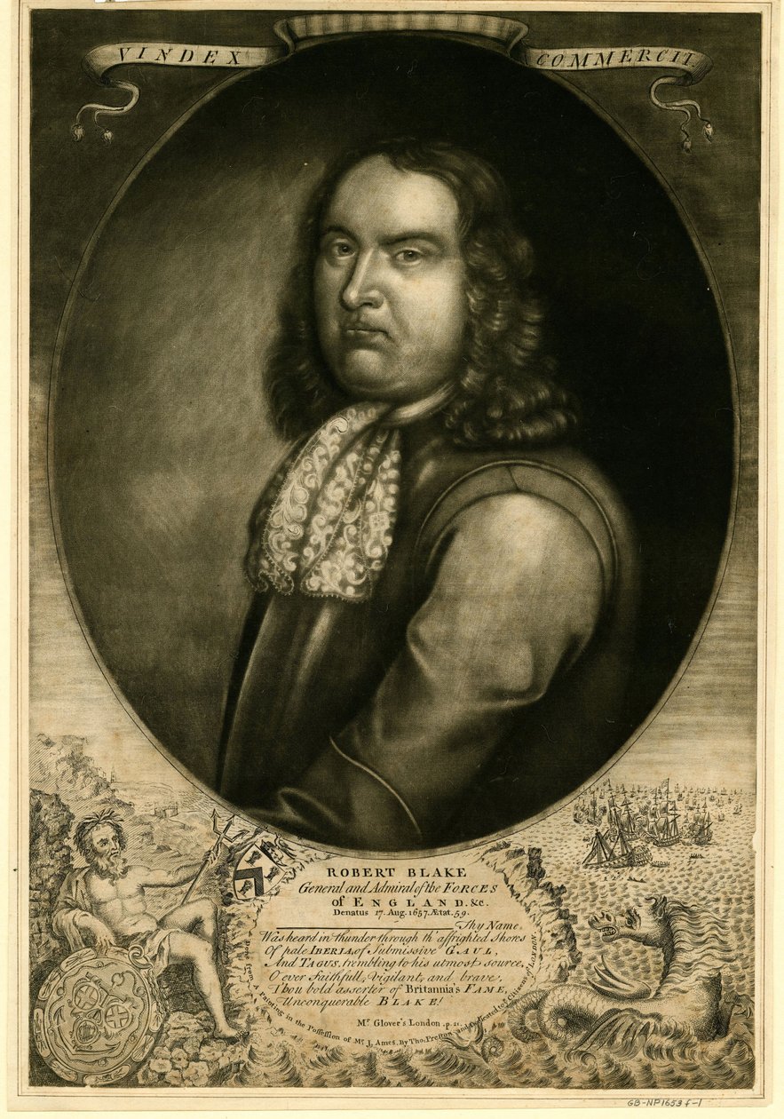 Robert Blake admirális (1599-1657) - Anonymous - 1657 - Mezzotint - 37x25,5 - Magángyűjtemény alkotó: Anonymous Anonymous