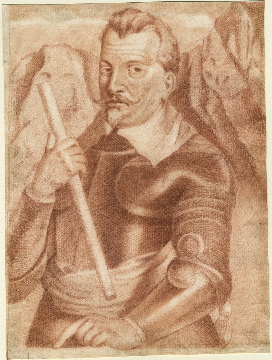 Albrecht von Wallenstein (ou Waldstein) (1583-1634) - Albrecht von Wallenstein (1583-1634) - Névtelen - 1630 - Szangvinikus papíron - 28,2x21 - Magángyűjtemény alkotó: Anonymous Anonymous