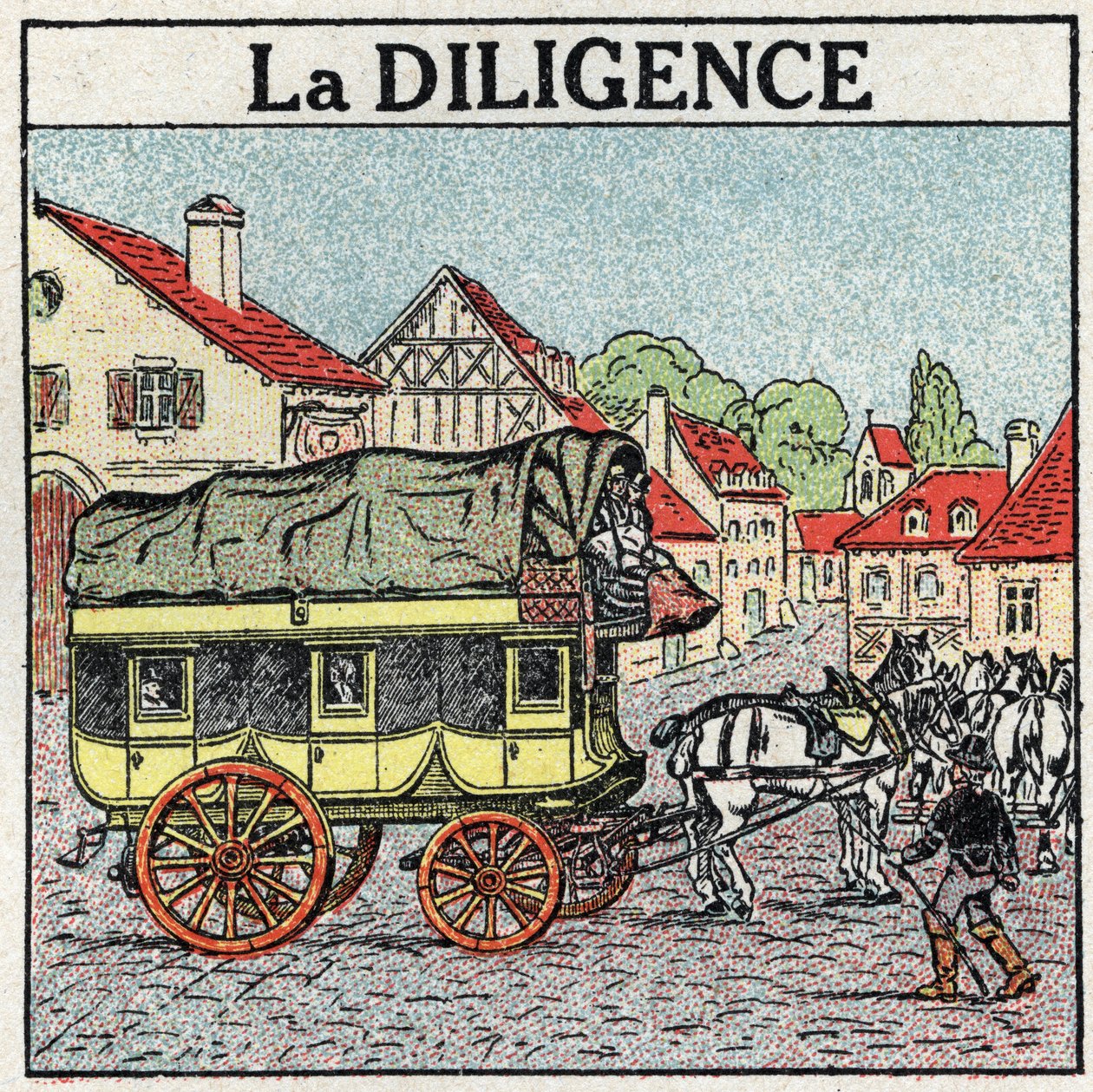 Állati vontatás: a szorgalom. 1925 névtelen illusztrációja. Magángyűjtemény. alkotó: Anonymous Anonymous