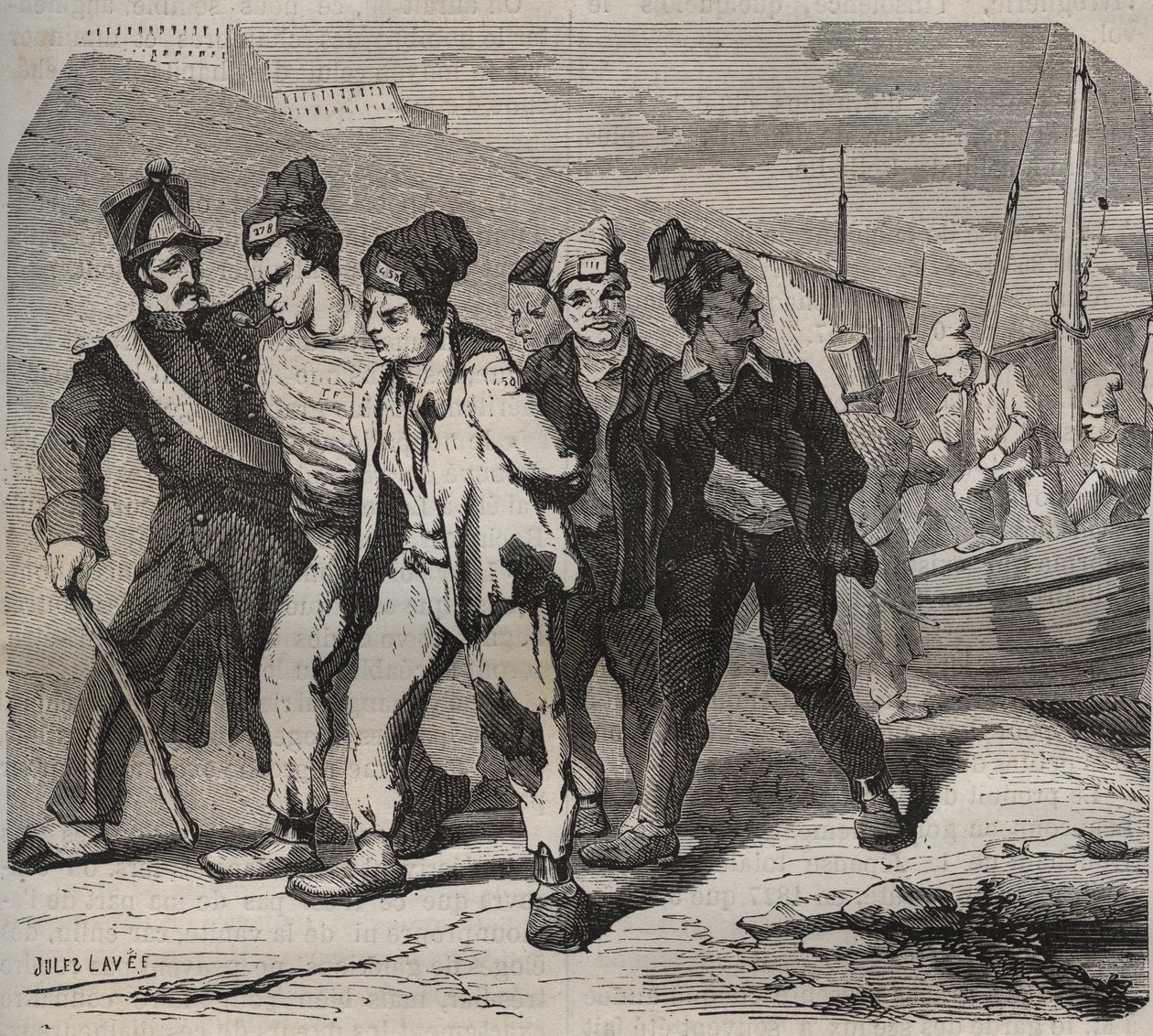 Belle-Ile-en-Mer (gyönyörű sziget a tengeren) a XIX. Pierre Zaccone (1817-1895) „A börtönök története létrehozásuktól napjainkig” metszetébe (1877) (Colonia Penale - Büntetés-végrehajtási telep) alkotó: Anonymous Anonymous