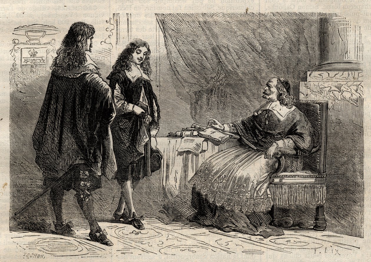 Mazarin bíboros és Jean-Baptiste Colbert francia államférfiak alkotó: Anonymous Anonymous