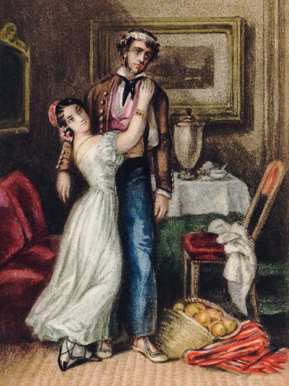 Carmen, Merimee, Prosper (1803-1870). Színes litográfia alkotó: Anonymous Anonymous