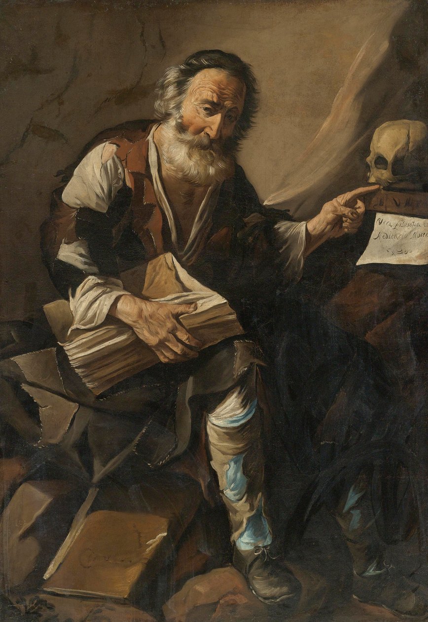 Cassiodorus (Magnus Aurelius Cassiodorus Senator) (485-vers 580) – Anonymous Cassiodorusa, 17. század eleje. - Olajfestmény alkotó: Anonymous Anonymous