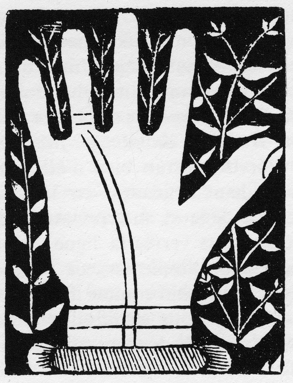 Chiromancia – Dupla szoláris vonal – 1545-ös metszet a „The Art of Chyromance” című művében, Andre Corvo – Magángyűjtemény alkotó: Anonymous Anonymous
