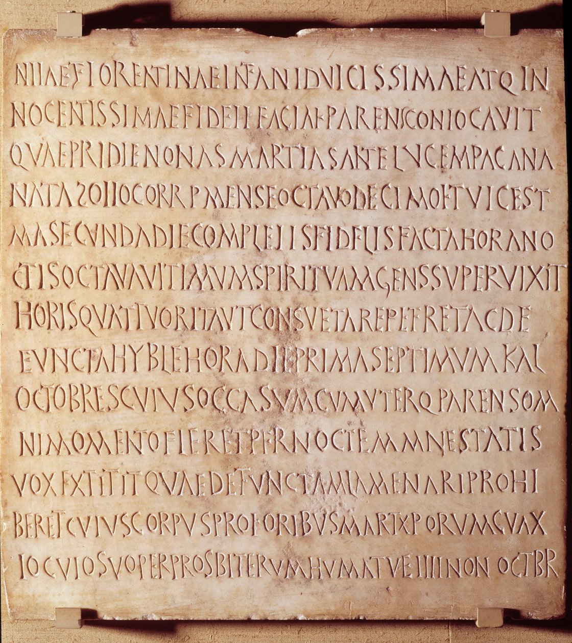 Keresztény ókor: Catania feliratok, amelyek a keresztelések és temetési szertartások lebonyolításának módját írják le, IV. század eleje. Párizsi Louvre Múzeum alkotó: Anonymous Anonymous