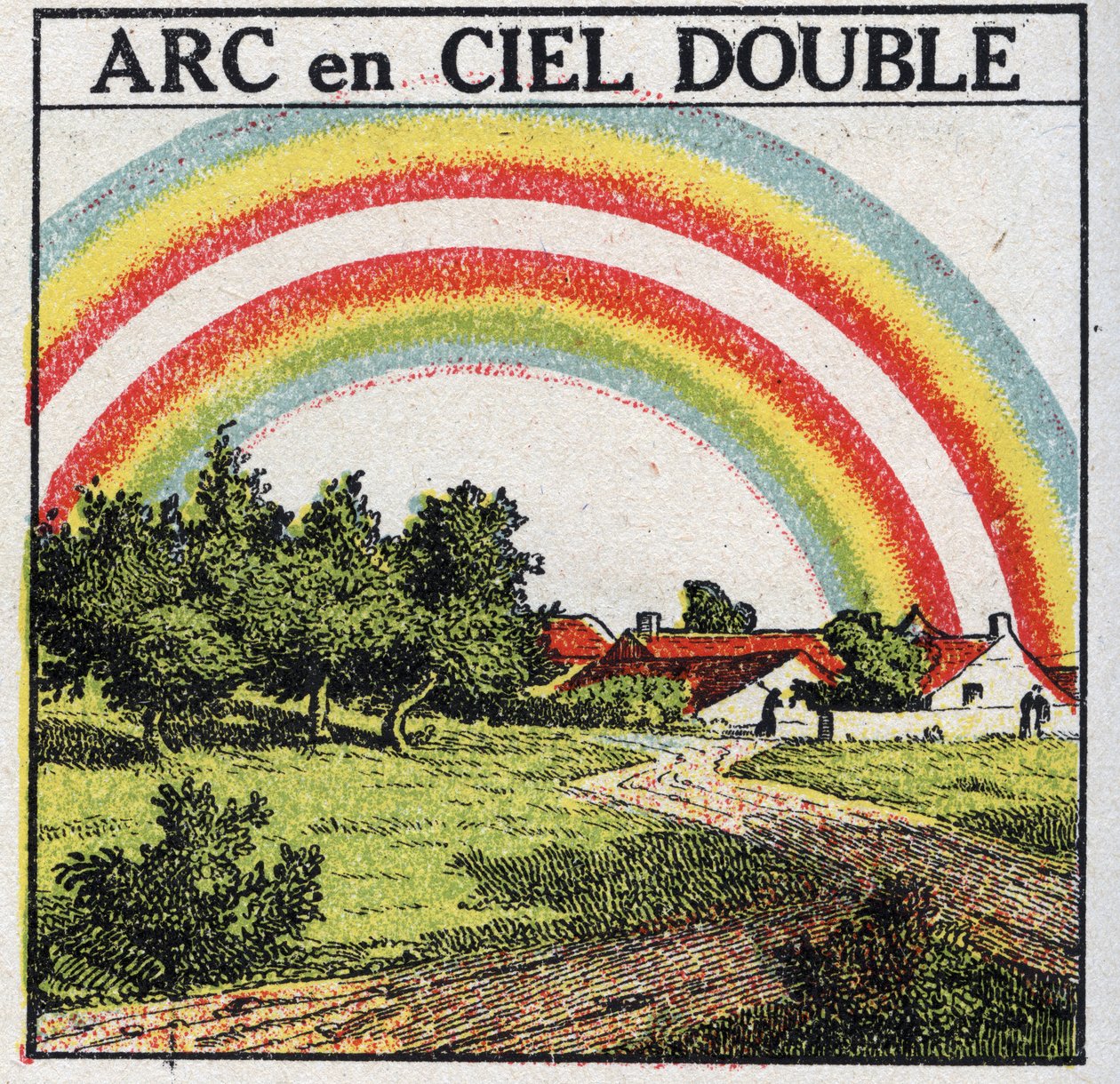 Színek: dupla szivárvány. 1925 névtelen illusztrációja. Magángyűjtemény. alkotó: Anonymous Anonymous