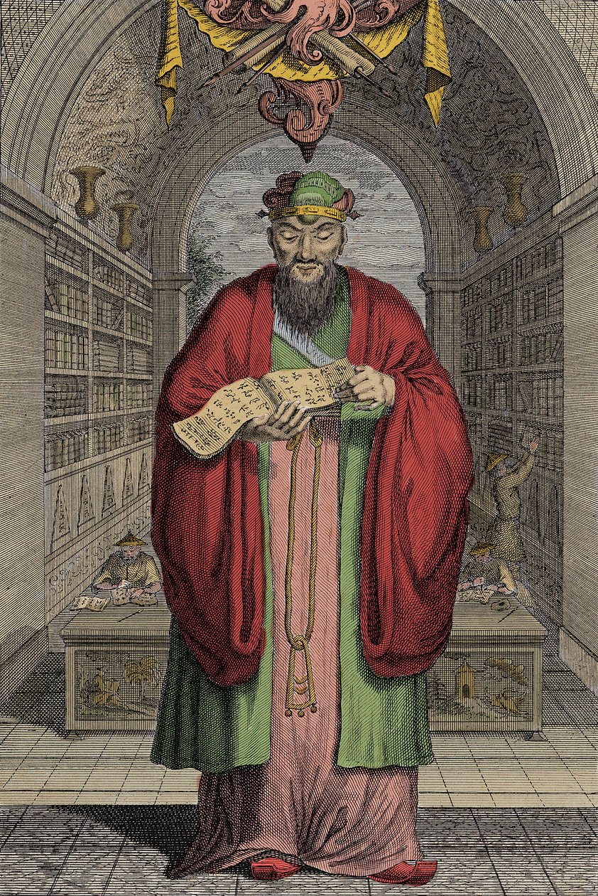 Konfuciusz (551-479) Kr. e. metszet - Konfuciusz (vagy Kong Fu Zi vagy KongZi) (Kr. e. 551-479). alkotó: Anonymous Anonymous